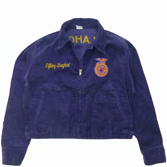 んおれ★極美品★本物✨90s ~ 超濃紺　FFA ジャケット 90's Used OKLAHOMA FFA Corduroy Jacket 90年代古着 コーデュロイ