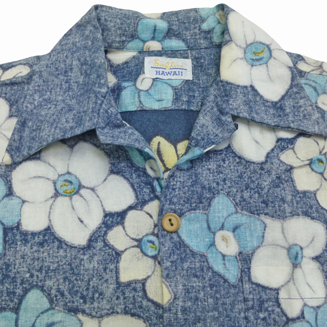 Vintage 古着 70's Surf Line Hawaii オープンカラー リバースプリント