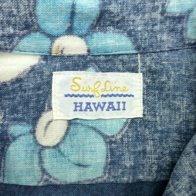 Vintage 古着 70's Surf Line Hawaii オープンカラー リバースプリント