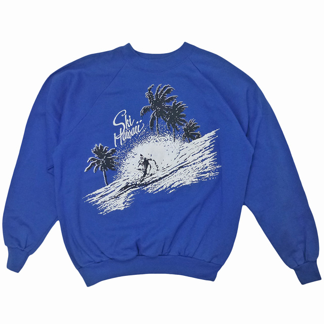 80's Used Made in USA Ski Hawaii TeeJays Sweatshirt スキー ハワイ