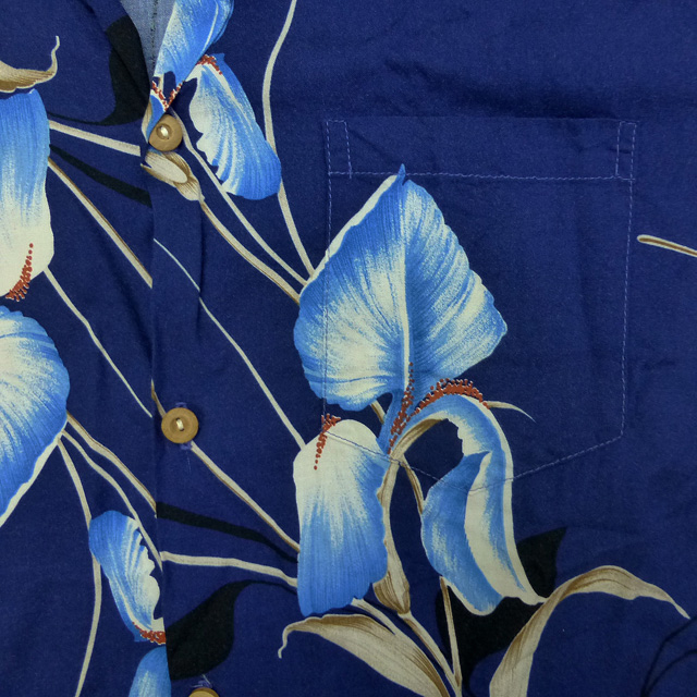 Vintage 古着 80's Made In Paradise Hawaii オープンカラー 花