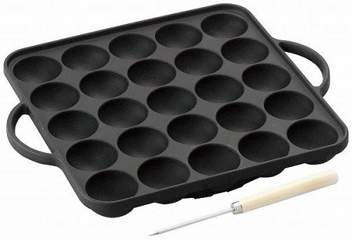 Sたこ焼き ピン付 25穴 たこ焼き器 特別セーフ 鋳鉄 キッチン用品 具 便利 たこ焼きパーティー
