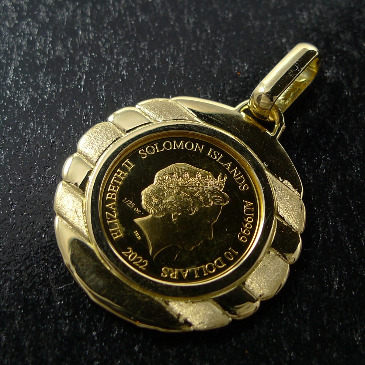 純金 k24 ホース コイン ペンダントトップ ソロモン 金貨 24金 1/25オンス 3.9g 馬 エリザベス2世 メンズ レディース プレゼント  ギフト 爆買