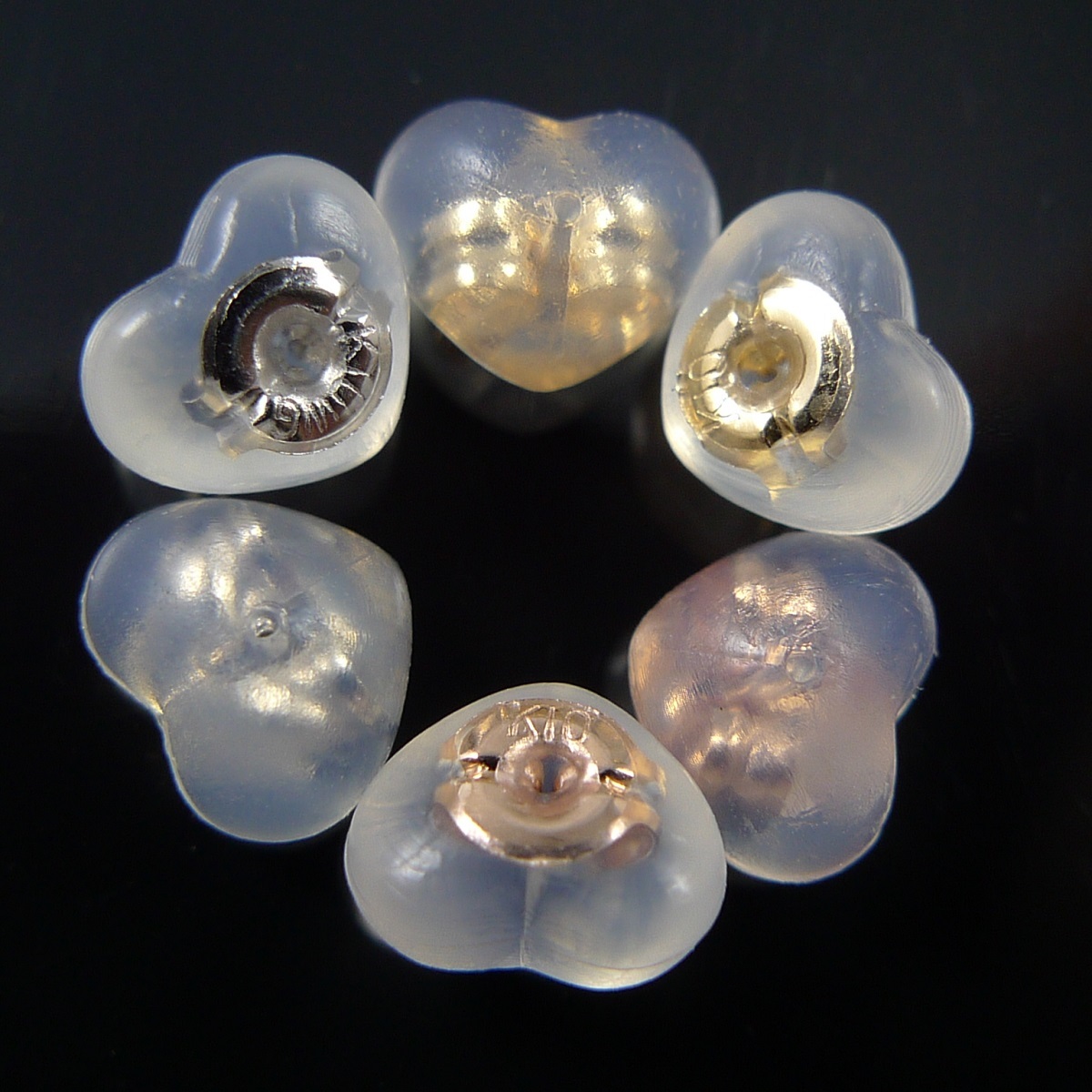 楽天市場】セカンドピアス つけっぱなし K18 ハート 4mm 軸太