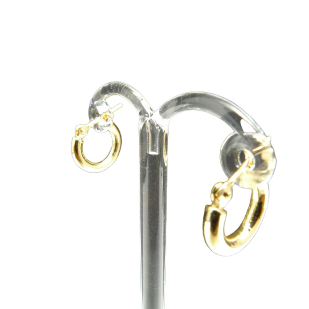 TRIDEA JEWELRY 18金 フープピアス 小さめ 国産 幅2mm 外径15mm