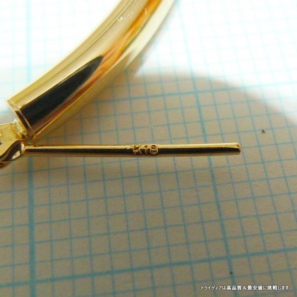 18金 フープ ピアス 幅3mm 外径40mm イエローゴールド 両耳 ペア2個 TRIDEA JEWELRY 18金 フープピアス 幅3mm 外径25mm イエロー