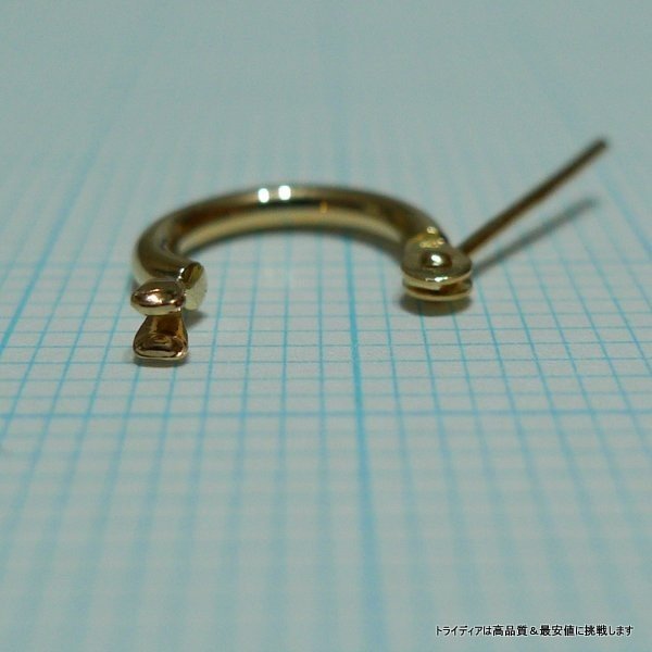 TRIDEA JEWELRY 18金 フープ ピアス 幅1.5mm 外径10mm イエロー TRIDEA JEWELRY 18金 フープ ピアス 幅1.5mm 外径10mm イエロー