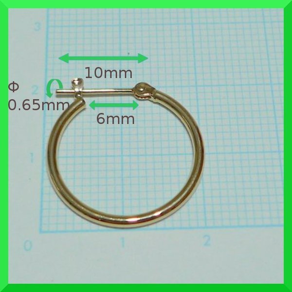 TRIDEA JEWELRY 18金 フープピアス 小さめ 国産 幅1.5mm 外径8mm