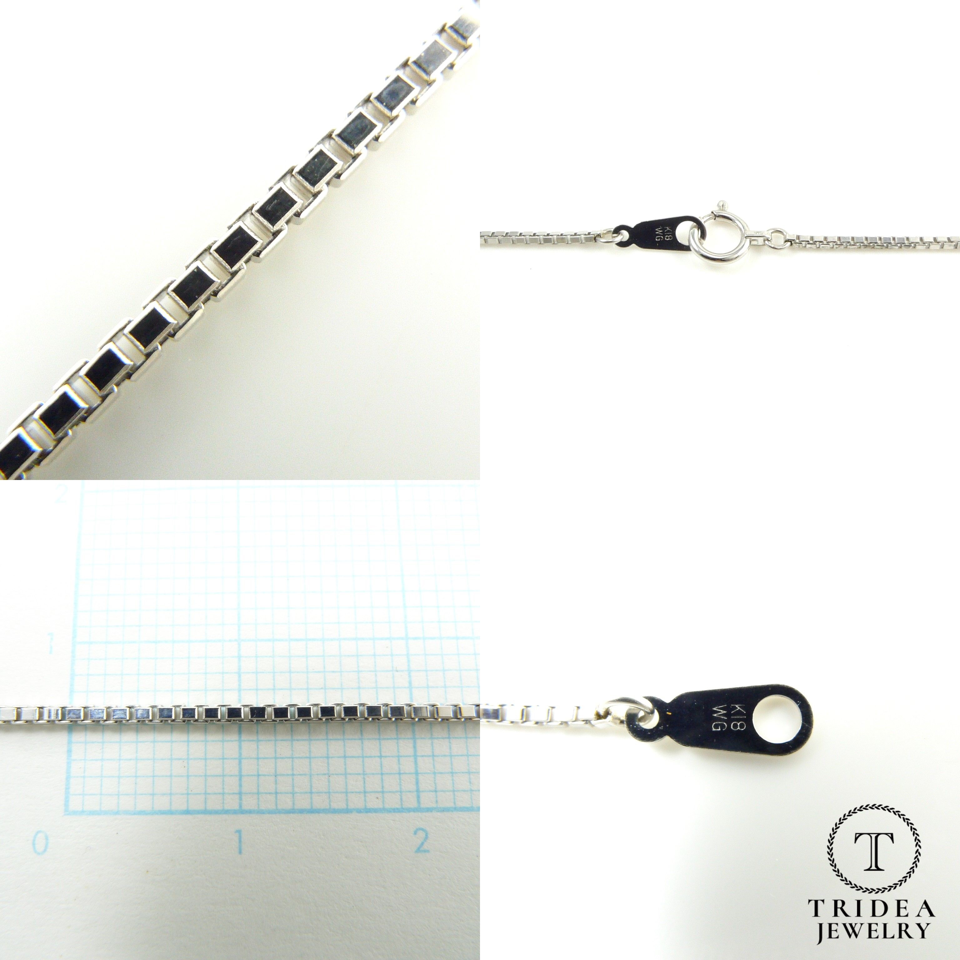TRIDEA JEWELRY ベネチアン ネックレス 18金 ホワイトゴールド WG 