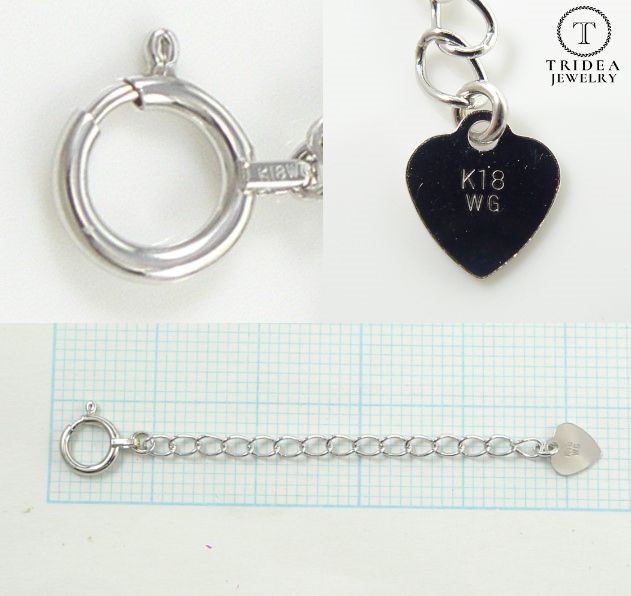 【美品】K18 WG アジャスター　5cm TRIDEA JEWELRY（トライディアジュエリー） K18 WG アジャスター 延長