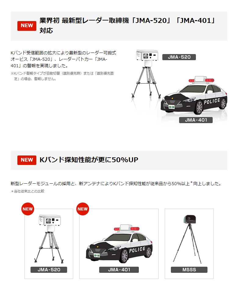 ユピテル レーザー＆レーダー探知機 YK-2000T