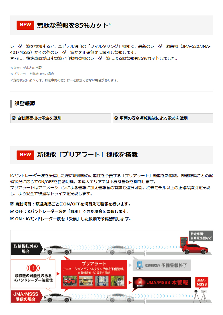 ユピテル レーザー＆レーダー探知機 YPK-31T