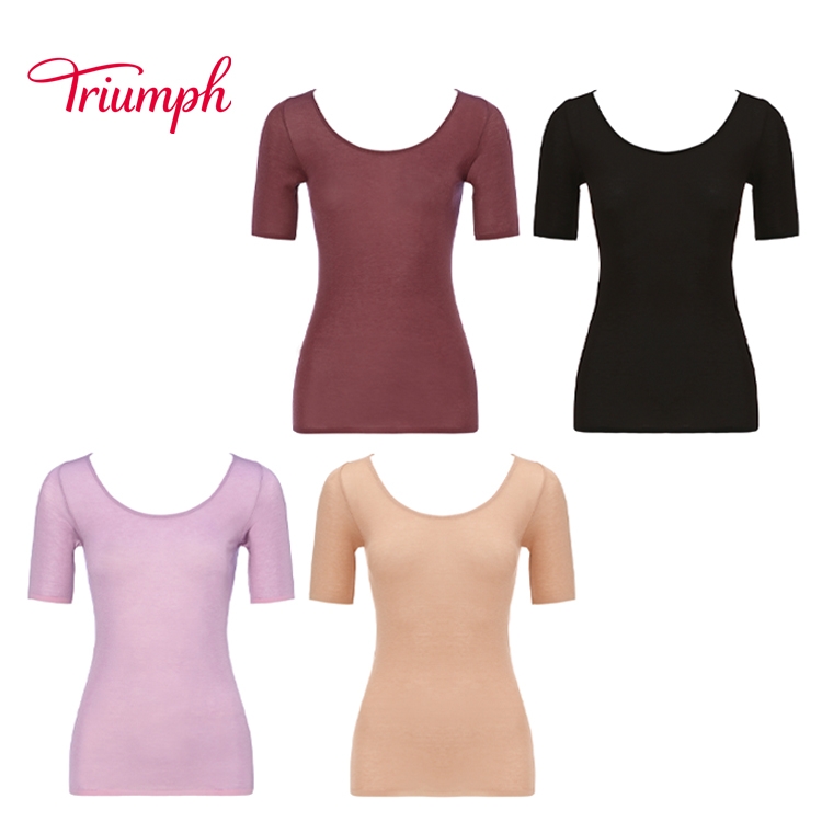 セール再値下げ41％OFF (トリンプ)Triumph 薄くて軽い インナー5170 3分袖トップ(M,L,LLサイズ) TR5170 Top(3)｜triumph-amosstyle