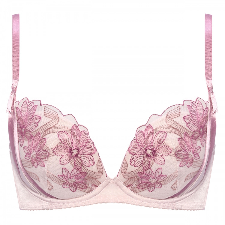 AMOSTYLE（アモスタイル） きゅっと寄せブラ スウィートガーベラ(B,C,D