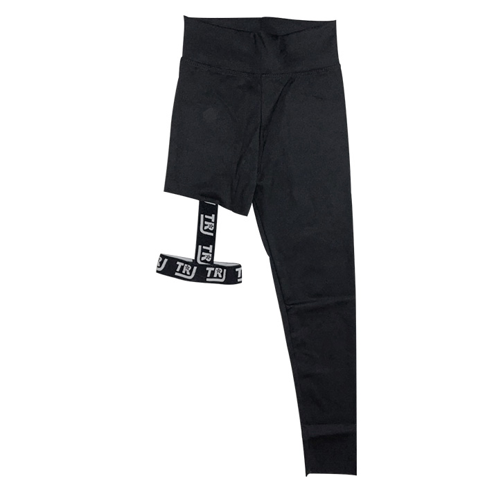 アシンメトリーレギンス ストレッチ レギンスパンツ ハイウェスト ワン