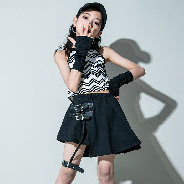 キッズダンス衣装 フレアスカート キュロット ベルトスカート Aライン