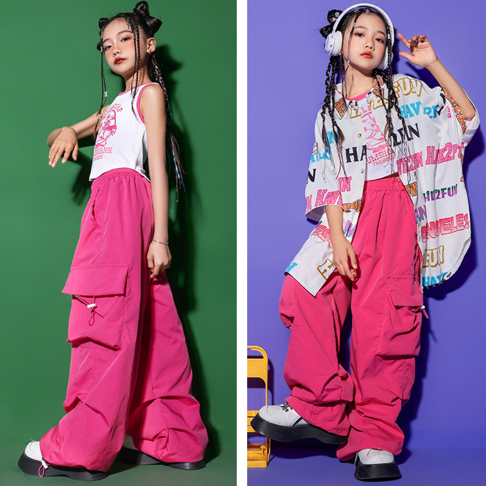 ダンス パンツ カーゴパンツ カラーパンツ ヒップホップ ピンク