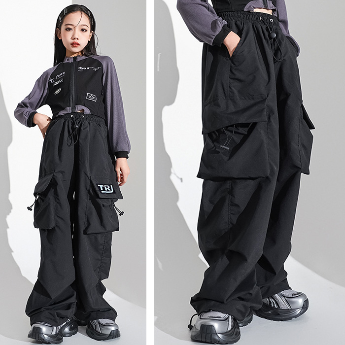 ダンス パンツ カーゴパンツ カラーパンツ ヒップホップ ロゴ ワン