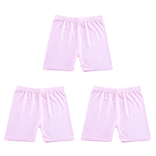 同色3枚セット キッズ 1分丈 レギンス 女の子 オーバーパンツ
