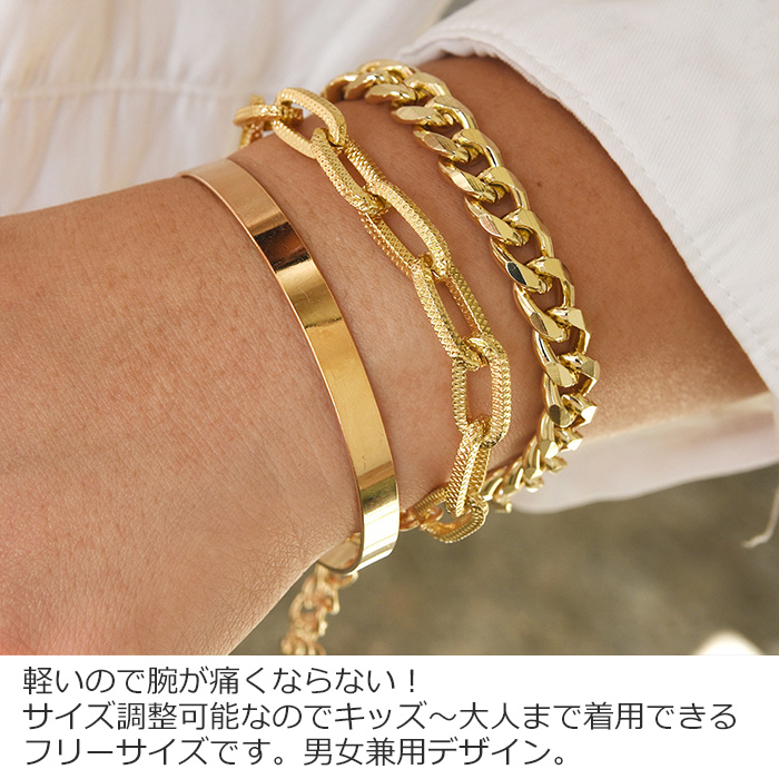 キッズダンス衣装 ブレスレット3本セット マンテルブレスレット チェーン アクセサリー ブレス 女の子 男の子 キッズ 太チェーン シルバー ゴールド ネックレス 関連画像4