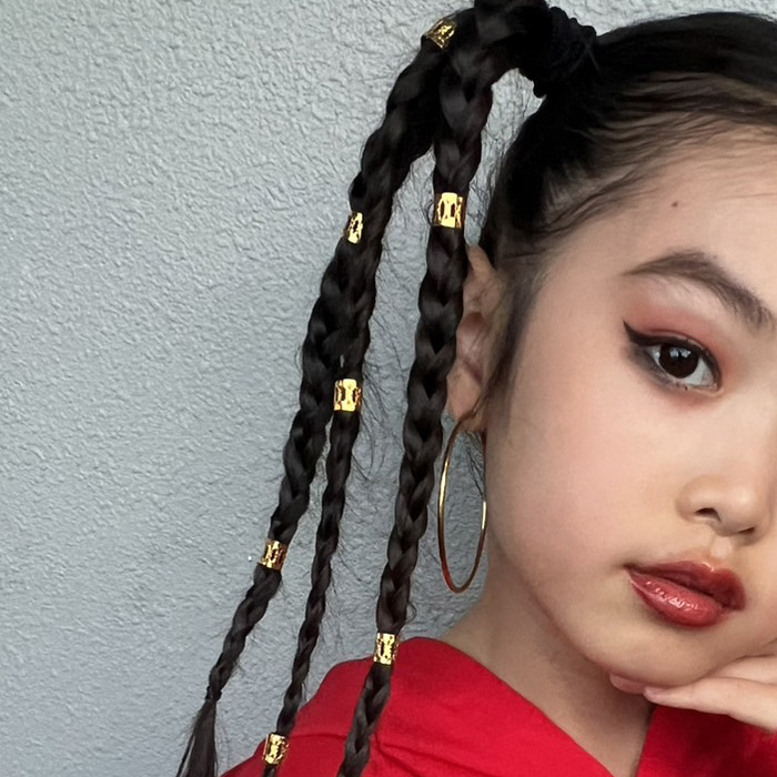 ヘアリング 36個セット ブレイズアクセサリー 星 ブレイズビーズ キッズ ダンス 衣装 女の子 ヘアジュエリー ブレイズリング ゴールド シルバー ヘアアクセ 関連画像5