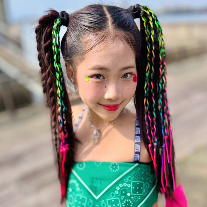 三つ編み 編み込み エクステ カラーエクステ ゴム 簡単 ヘアー