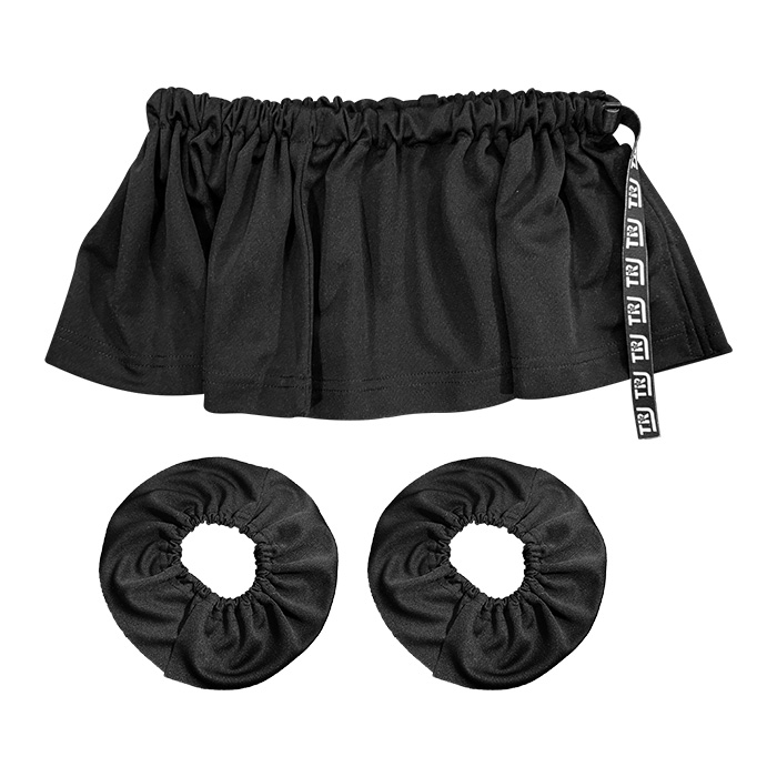 ドゥッシュドゥッスゥ　フリル付き黒ミニスカート Chick スカート Tiered Frilled Miniskirt /ティアード フリル