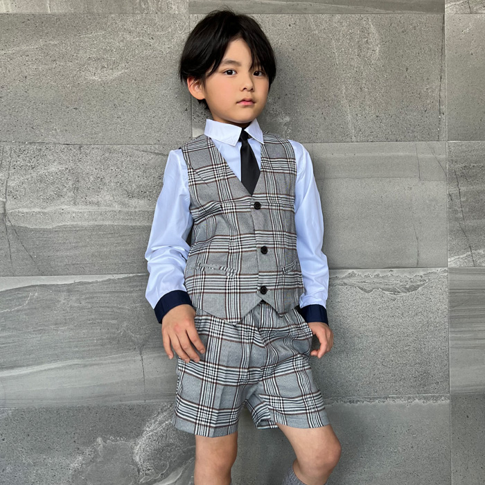 男の子 子供スーツ ハーフパンツ 10点セット フォーマル スーツ