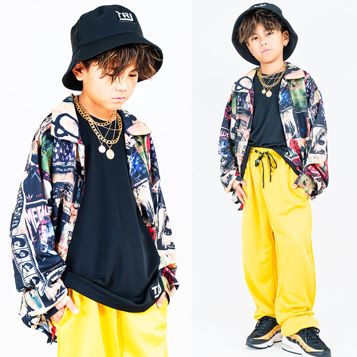 キッズダンス衣装 キッズダンス セットアップ 上下3点セット 6色 T