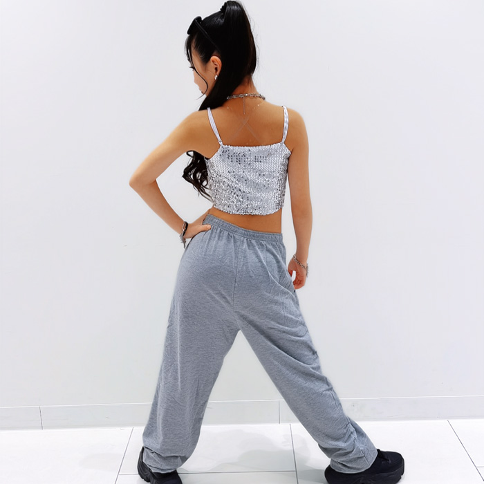 キラキラダンス衣装 上下2点セット キッズ セットアップ ステージ衣装