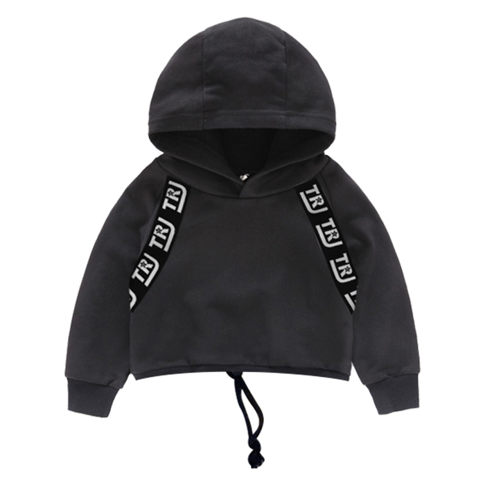 ショート丈 2WAY パーカー ロゴテープ 長袖 トレーナー プルオーバー  