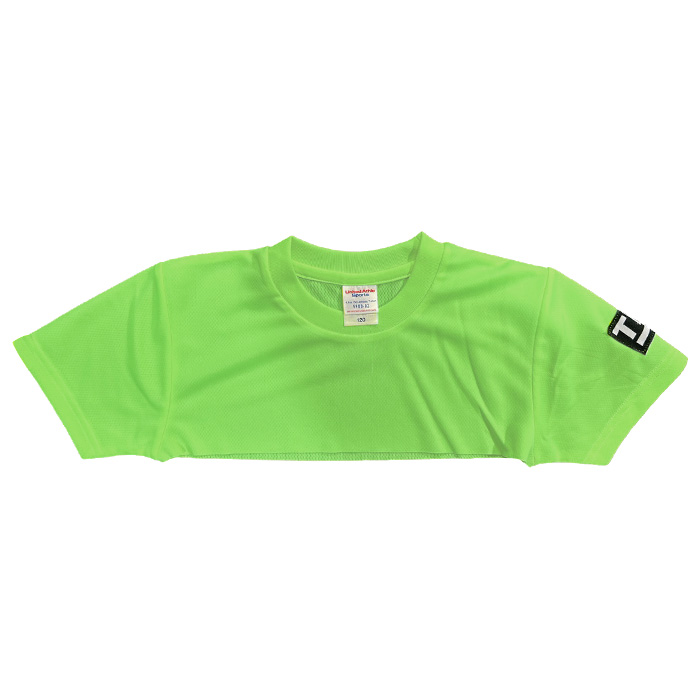 すっごいショート丈 トップス ネオンカラー 半袖 ロゴ Tシャツ