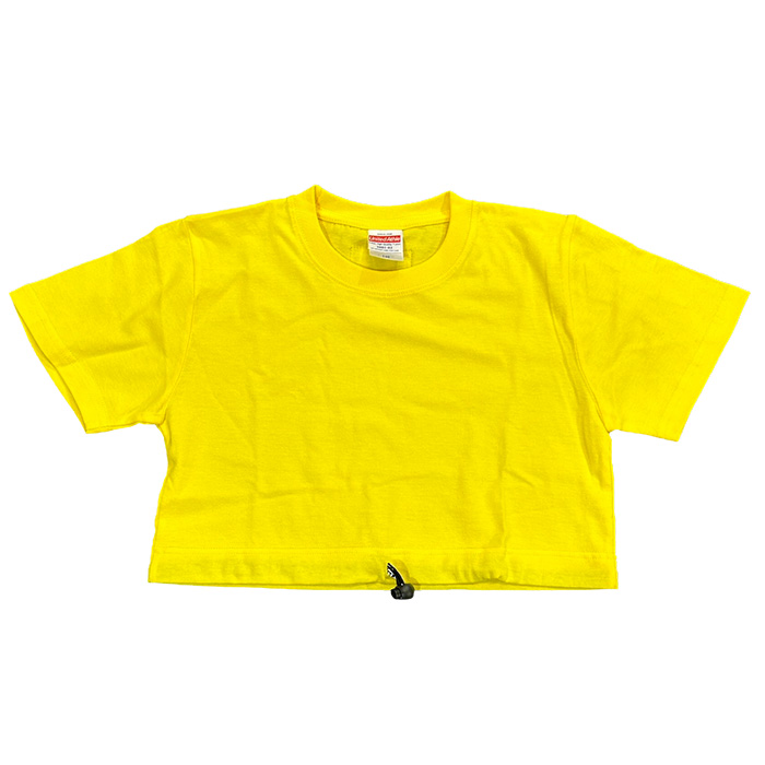 キッズダンス衣装 ダンスシャツ 半袖 Tシャツ 絞りトップス ミニ丈