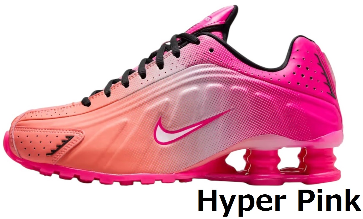 NIKE（ナイキ） スニーカー 厚底 レディース ショックス R4 黒 白