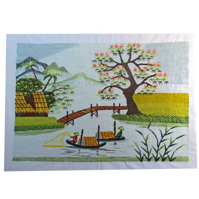 【送料無料！新品！】ベトナムの職人さんが制作した美しい手刺繍絵画！！ 30593l.jpg