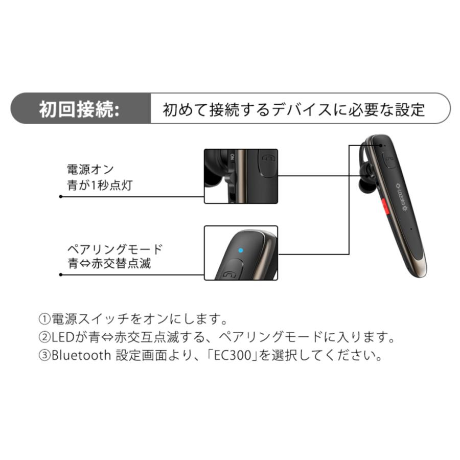 ヘッドセット bluetooth 片耳 無線 イヤホン 落ちない おしゃれ 仕様