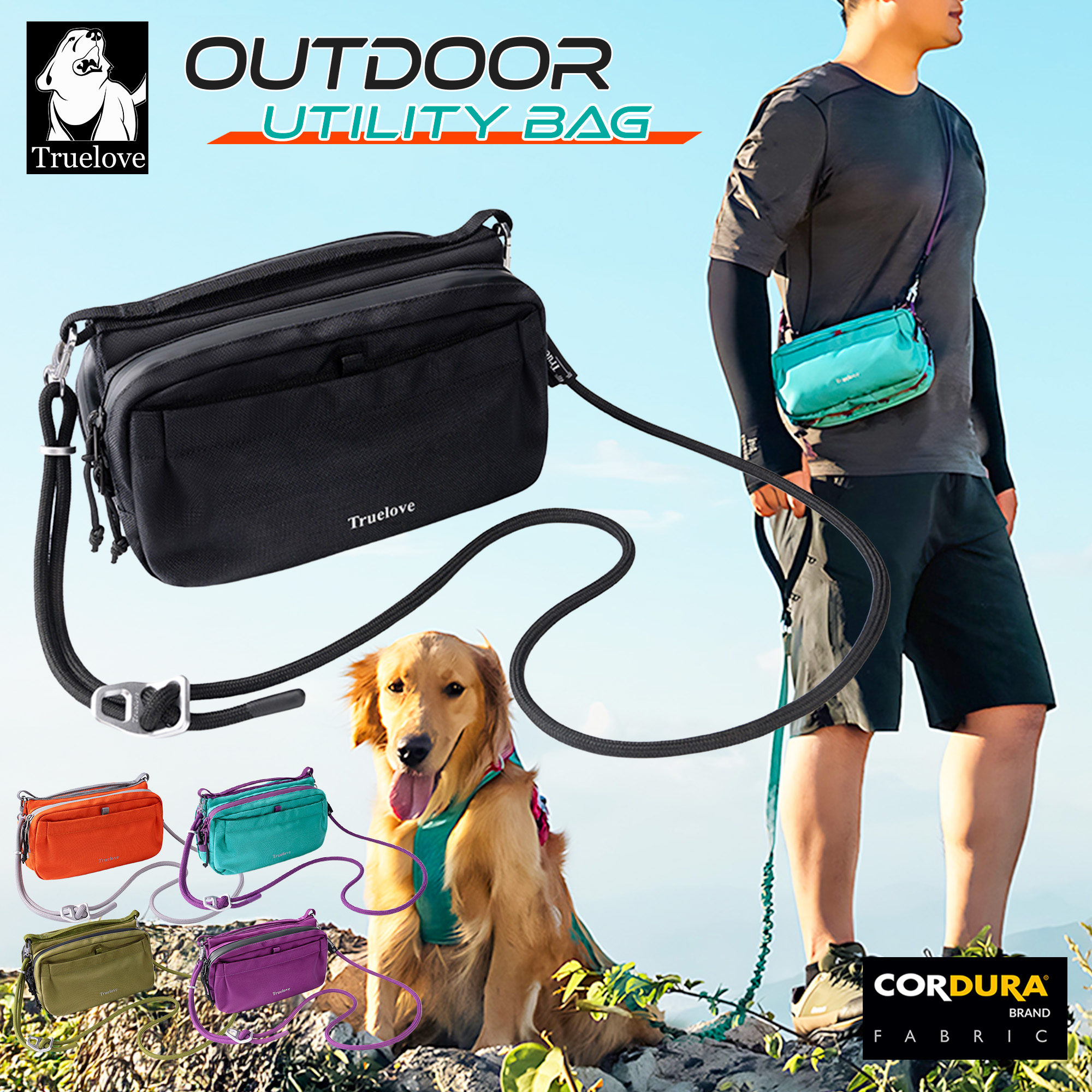 Truelove公式 ショルダーバッグ 撥水 CORDURA 多機能 お散歩バッグ