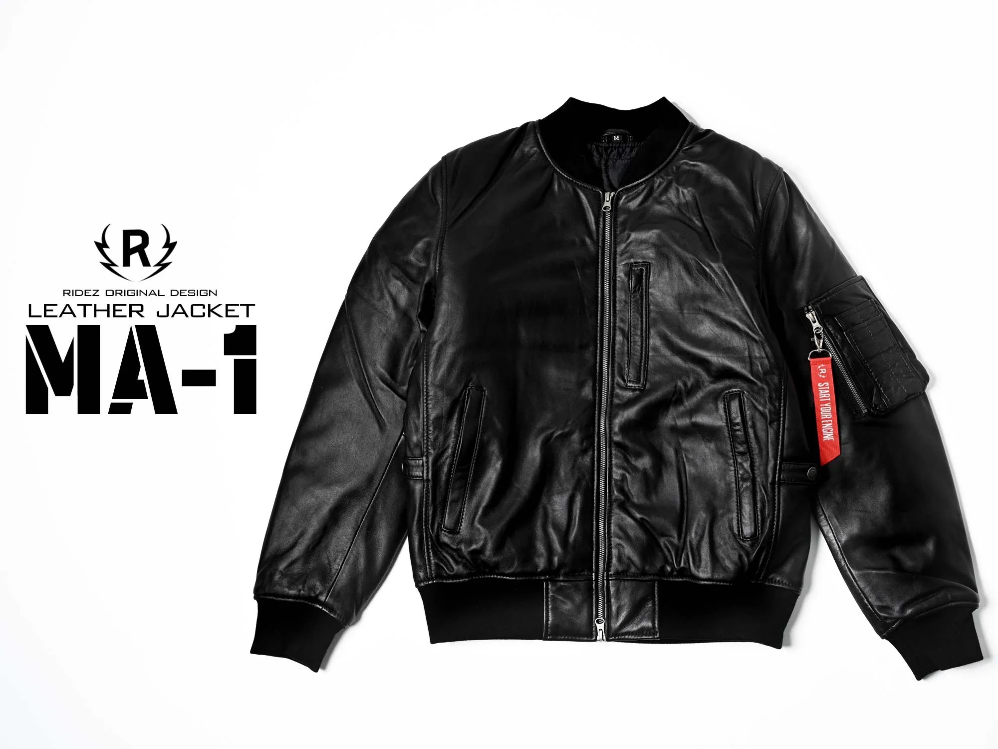ライズ（RYZ） RIDEZ MOTO MA-1 JACKET バイク用 レザージャケット