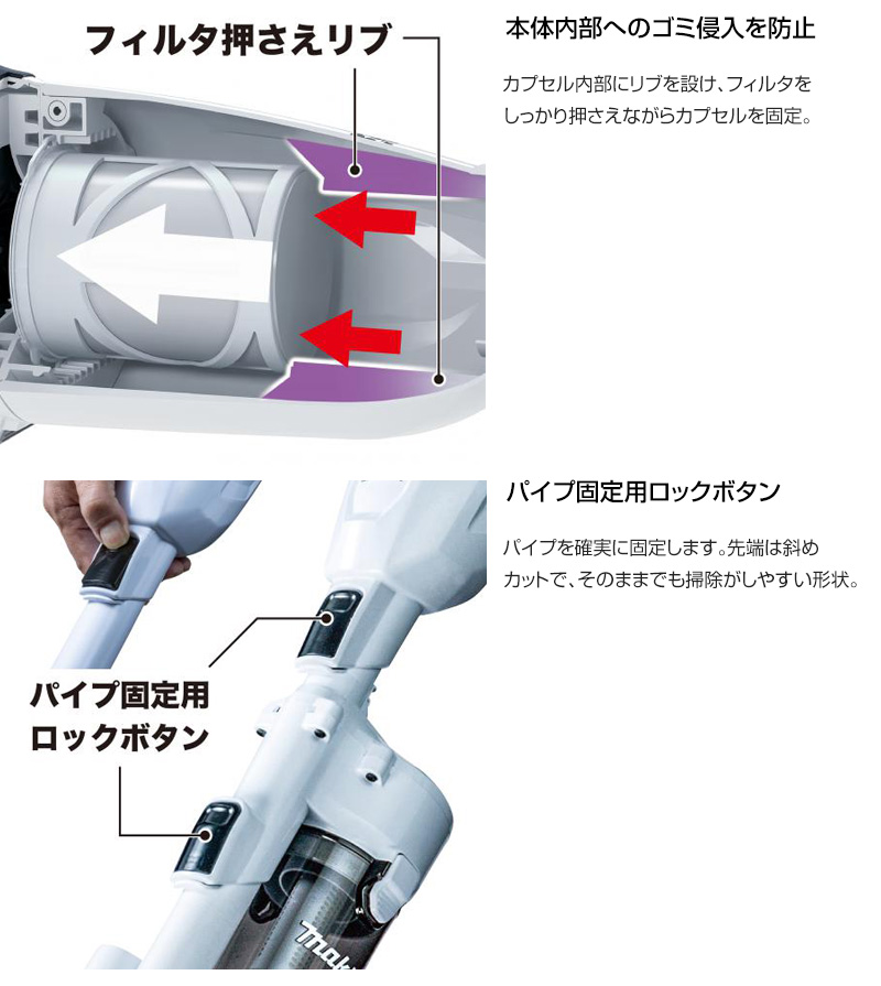 マキタ（makita） 40Vmax 充電式 クリーナ （本体のみ バッテリー 充電