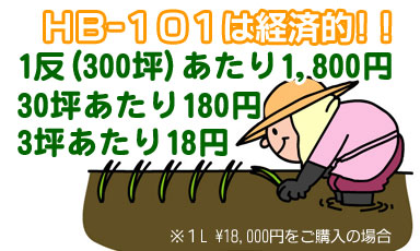 HB-101は経済的