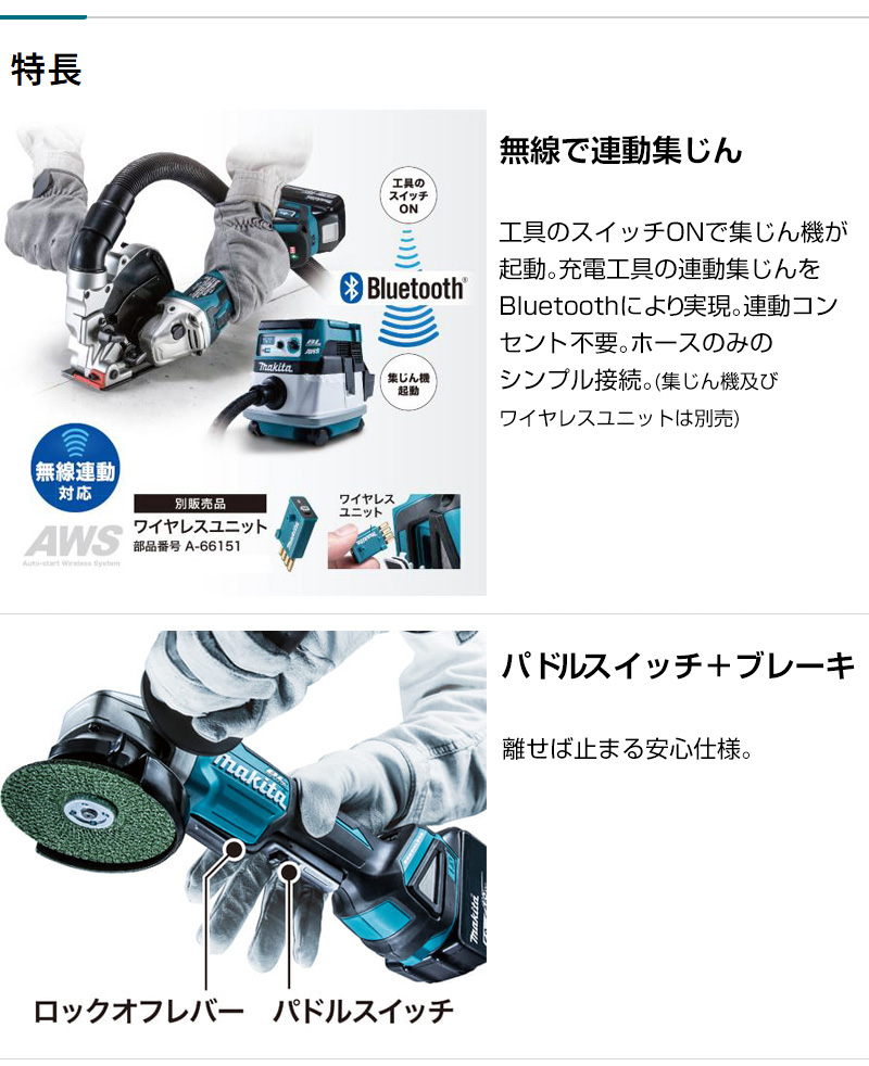 マキタ（makita） 18V 充電式ディスクグラインダ GA418DRGX : ヒラキ