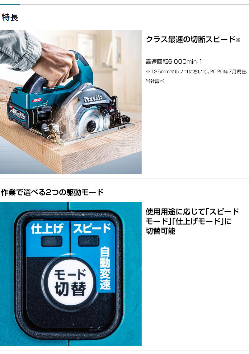 マキタ（makita） 40Vmax 充電式 マルノコ （本体のみ バッテリー 充電