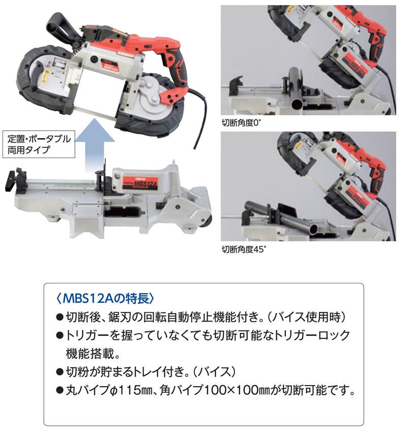 ワキタ ポータブル バンドソー MBS12A