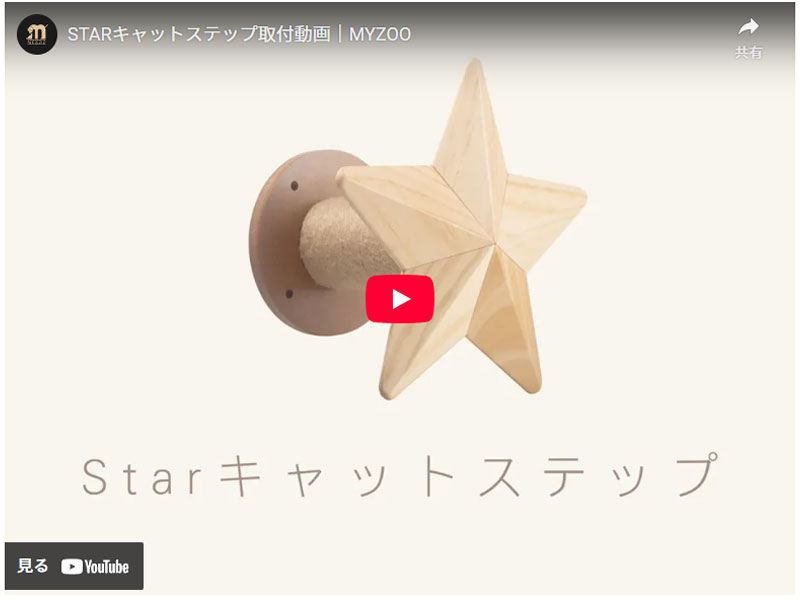 P5倍）（毎月10日は買援隊の日）MYZOO キャットステップ ＆ 爪とぎ 星