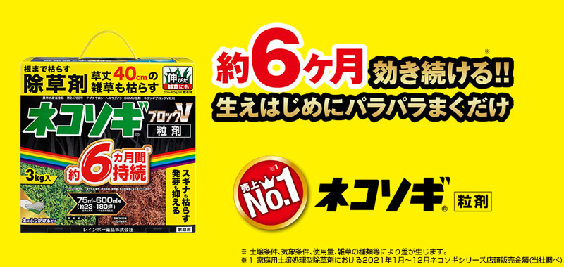 ネコソギ レインボー薬品 ネコソギブロックV 粒剤 3kg×6箱 : ヒラキ