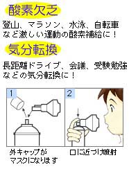 酸素欠乏・気分転換・使い方