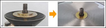1.ギアボックスに刈刃をセット