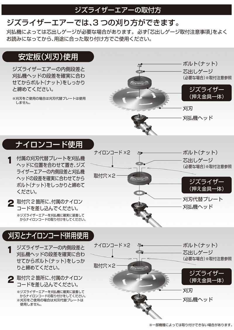 【IRON】Buzz様☆専用ページ P8倍）（クーポンで1500円OFF）刈払機用安定板 ジズライザーエアー ZAT