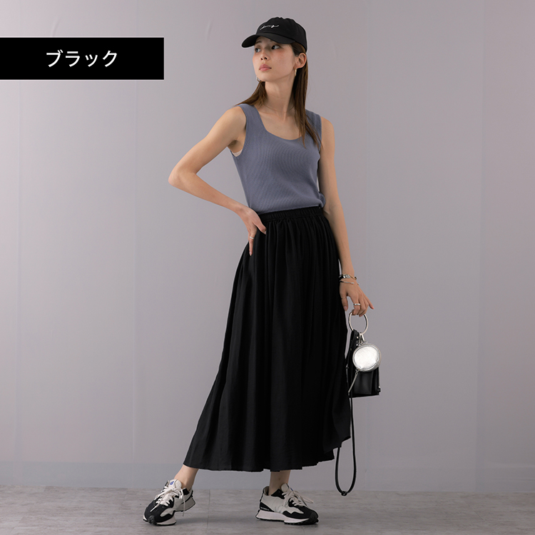 楽天市場】≪特別price≫リネン混ギャザーロングスカート