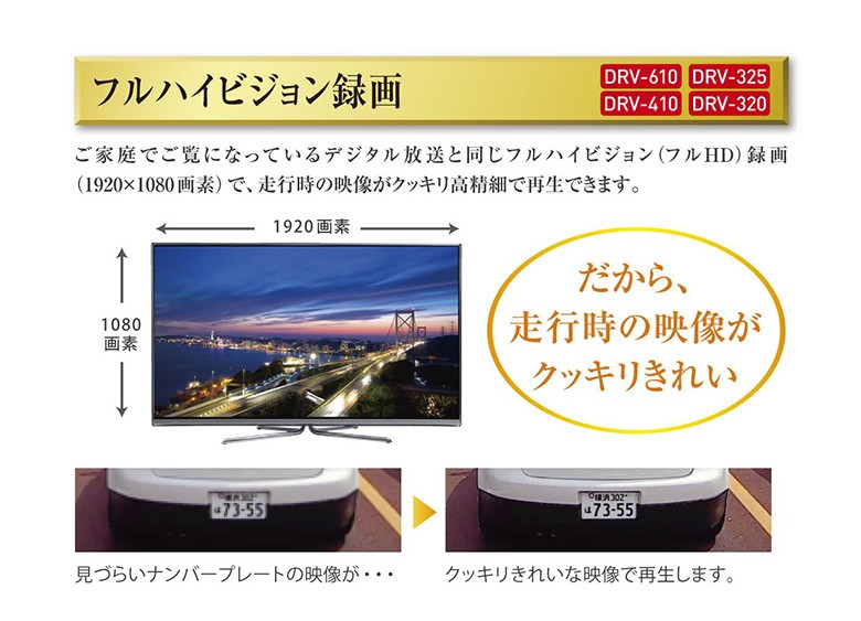 ケンウッド KENWOOD ドライブレコーダー DRV-320 | フルハイビジョン